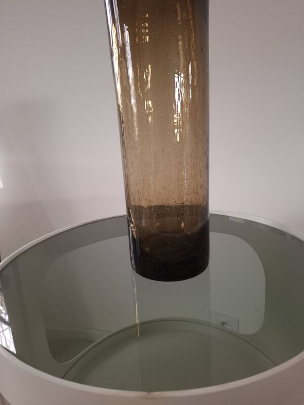 Vas rouleau en verre soufflé ambré