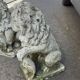 Vintage stone garden lions xxeme