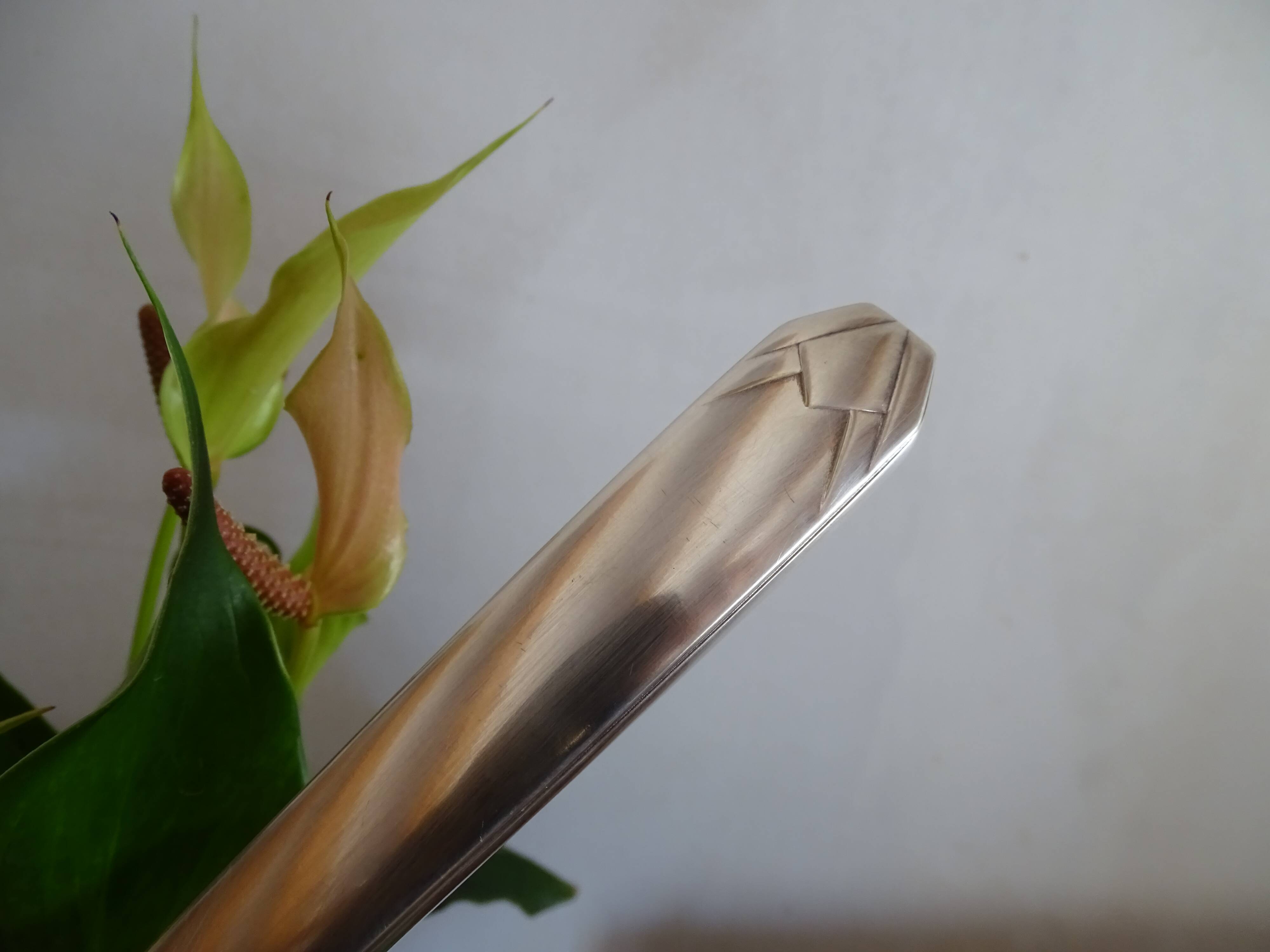 Art Deco cutlery silver metal ORBRILLE 1930 in case