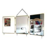 Triptych barber's mirror