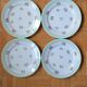 Lot de 4 assiettes à dessert porcelaine opaque