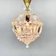 Mid Century Crystal & Brass Chandelier, Czechoslovakia