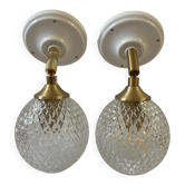 Paire d’appliques vintage