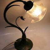 antique 1980s art nouveau retro table or desk lamp