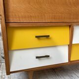 Furniture chest of drawers two-tone 60s