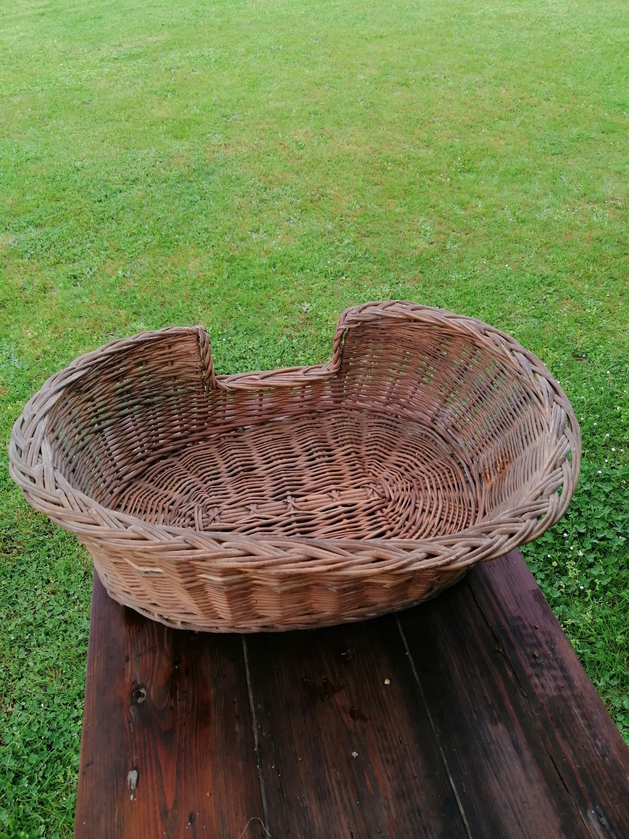 Wicker basket for dogs or cats vintage handmade