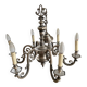 Lustre with 6 arms by Deknudt in patinated metal