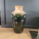 Vase de sol West Germany 7901-45 vert à motifs fleurs peints