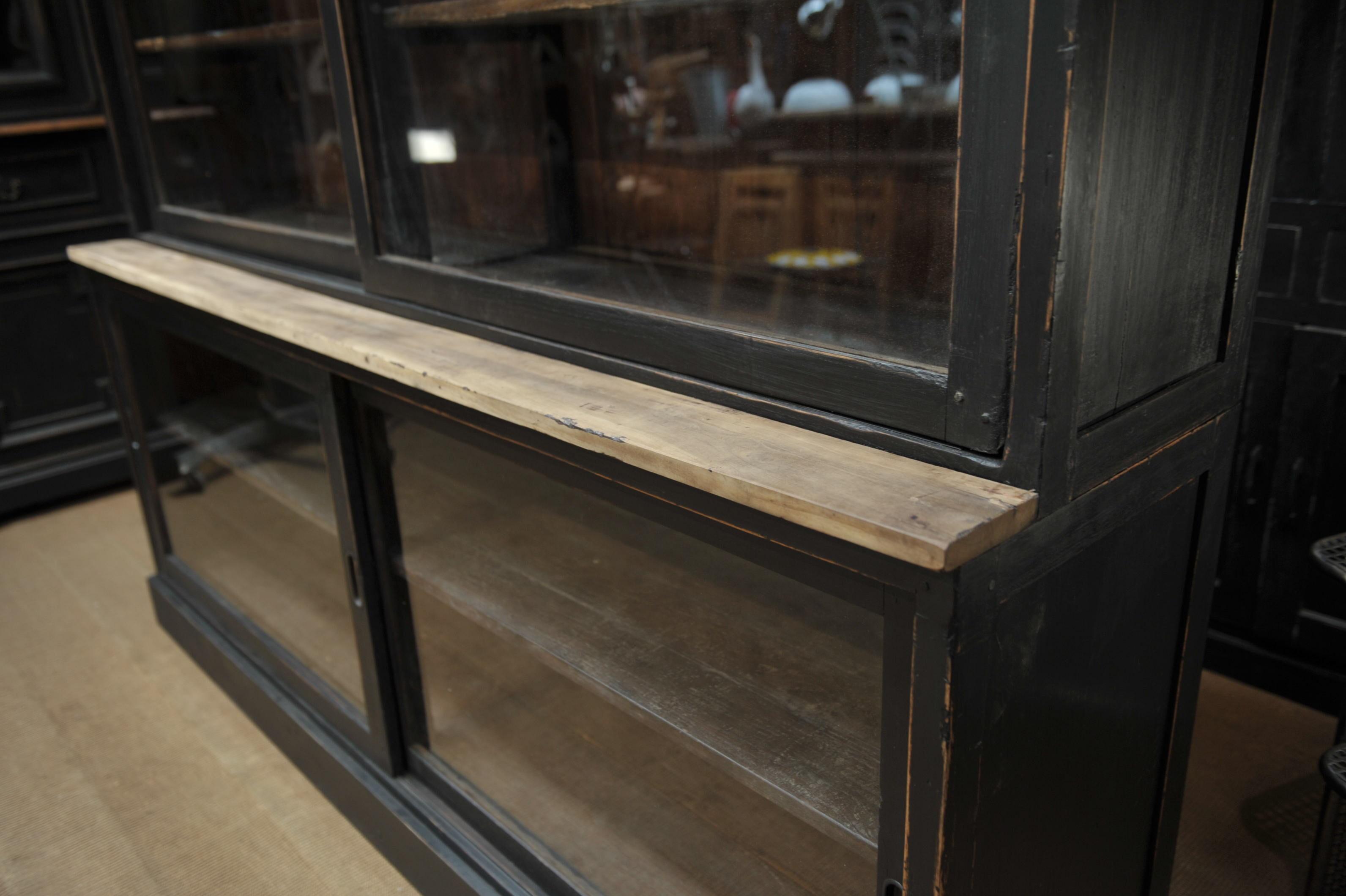 Library window has 4 sliding glass doors