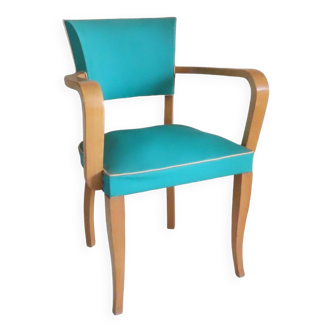 Vintage Faux Green Bridge Chair Armchair
