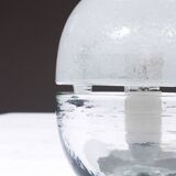 Lampe de table design italien en verre massif épais de 1960
