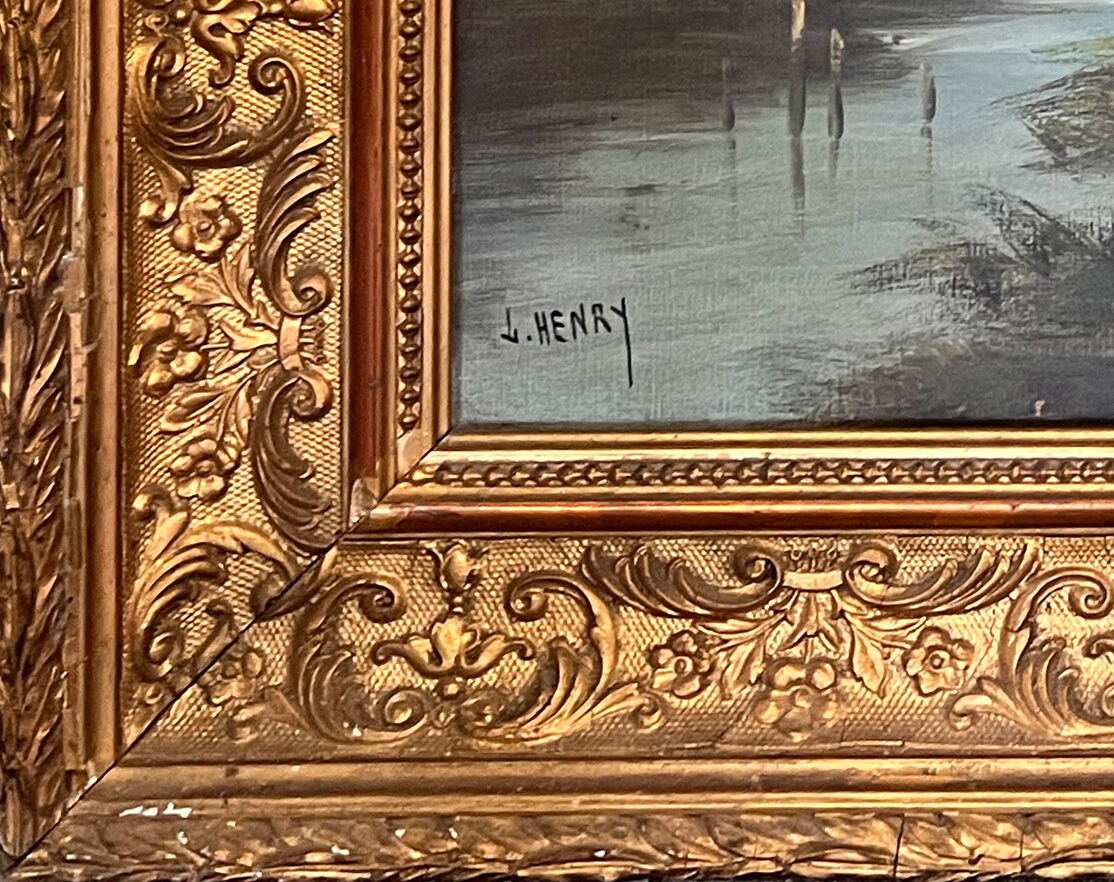 Oil on canvas by Lucien Henry