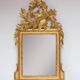 French gold mirror with a Louis XVI style pediment c. 1940/50 (95*54 cm)
