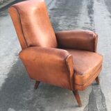 Armchair club feet compass vintage design Annees 50