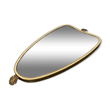 Miroir doré du milieu du siècle, années 1960, 50x29 cm