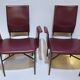 Ross Littell pour fauteuils Matteo Grassi en cuir Bordeaux et acier, ensemble de 2