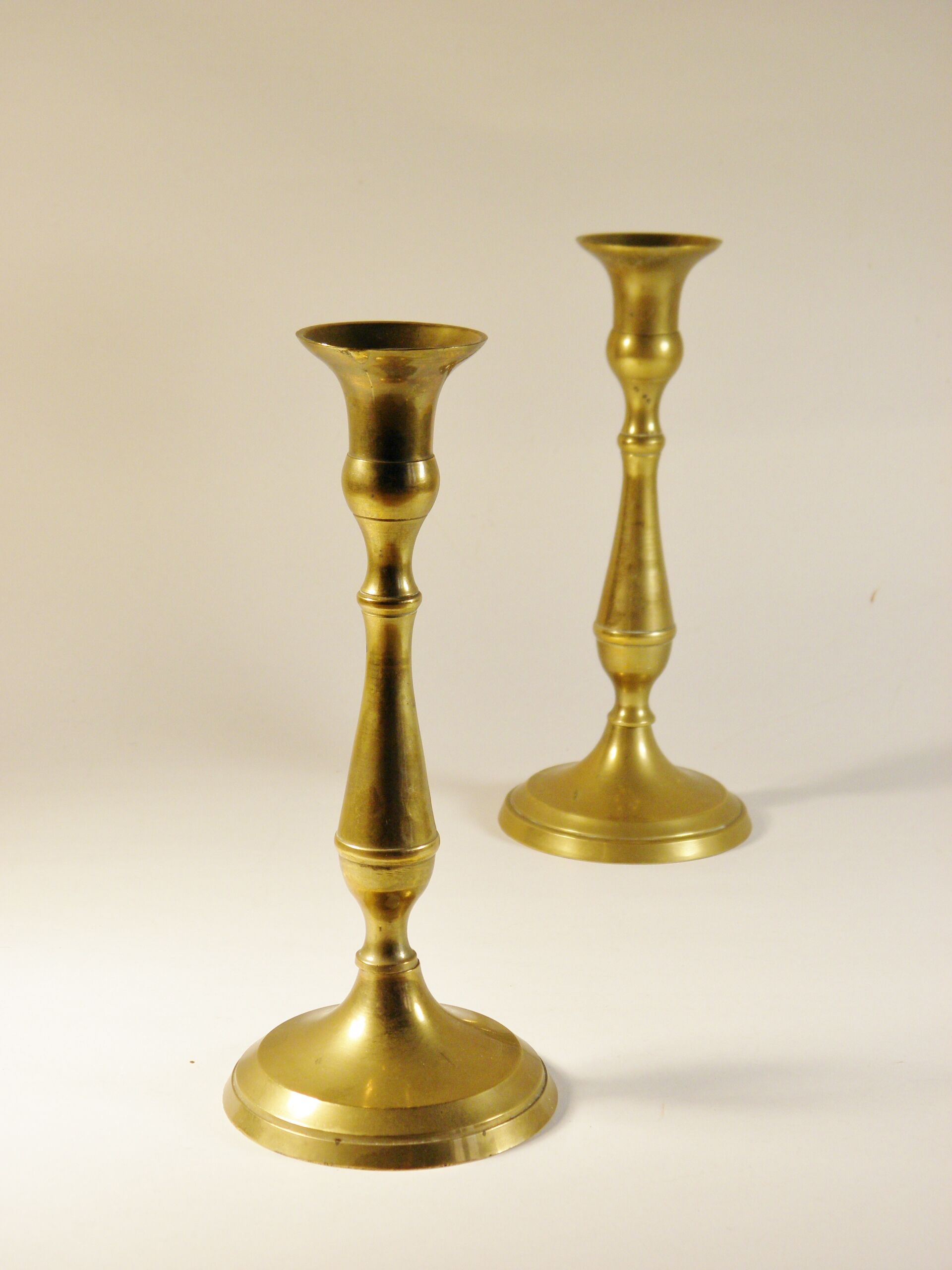 Pair of brass candlesticks