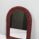 Vintage mirror with wicker border