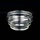 Baccarat crystal dish with wavy profile, acid-etched mark.