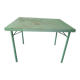 Table de jardin verte en metal patiné
