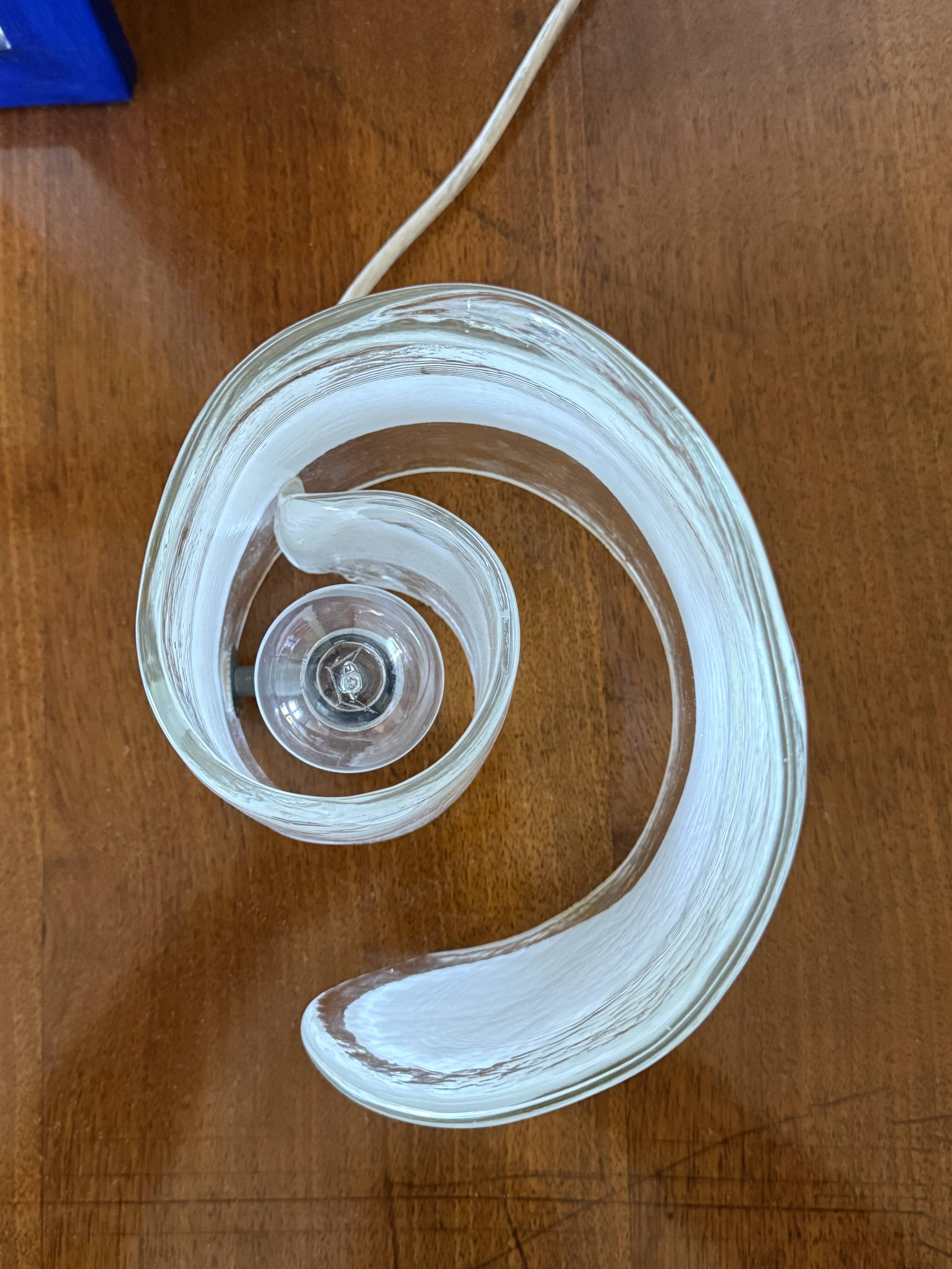 Murano blown glass sculptural table lamp, La Murrina Italy 1970s