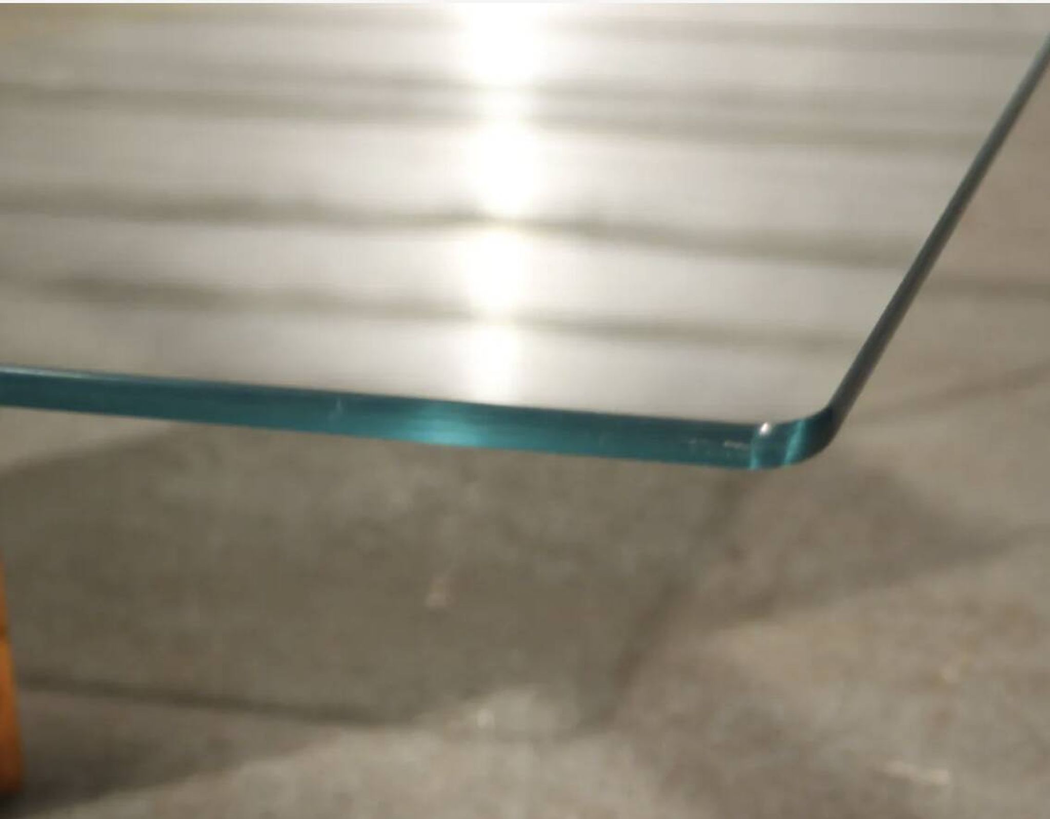 Coffee table in elm burl and tempered glass by Jean-Claude Mahey for Roche Bobois.