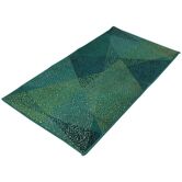 Petit tapis ou moquette géométrique verte, années 1970