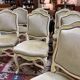Set of 8 Louis XV style beech chairs from the 1970s.