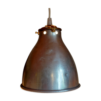 Suspension abat-jour cloche en aluminium vintage