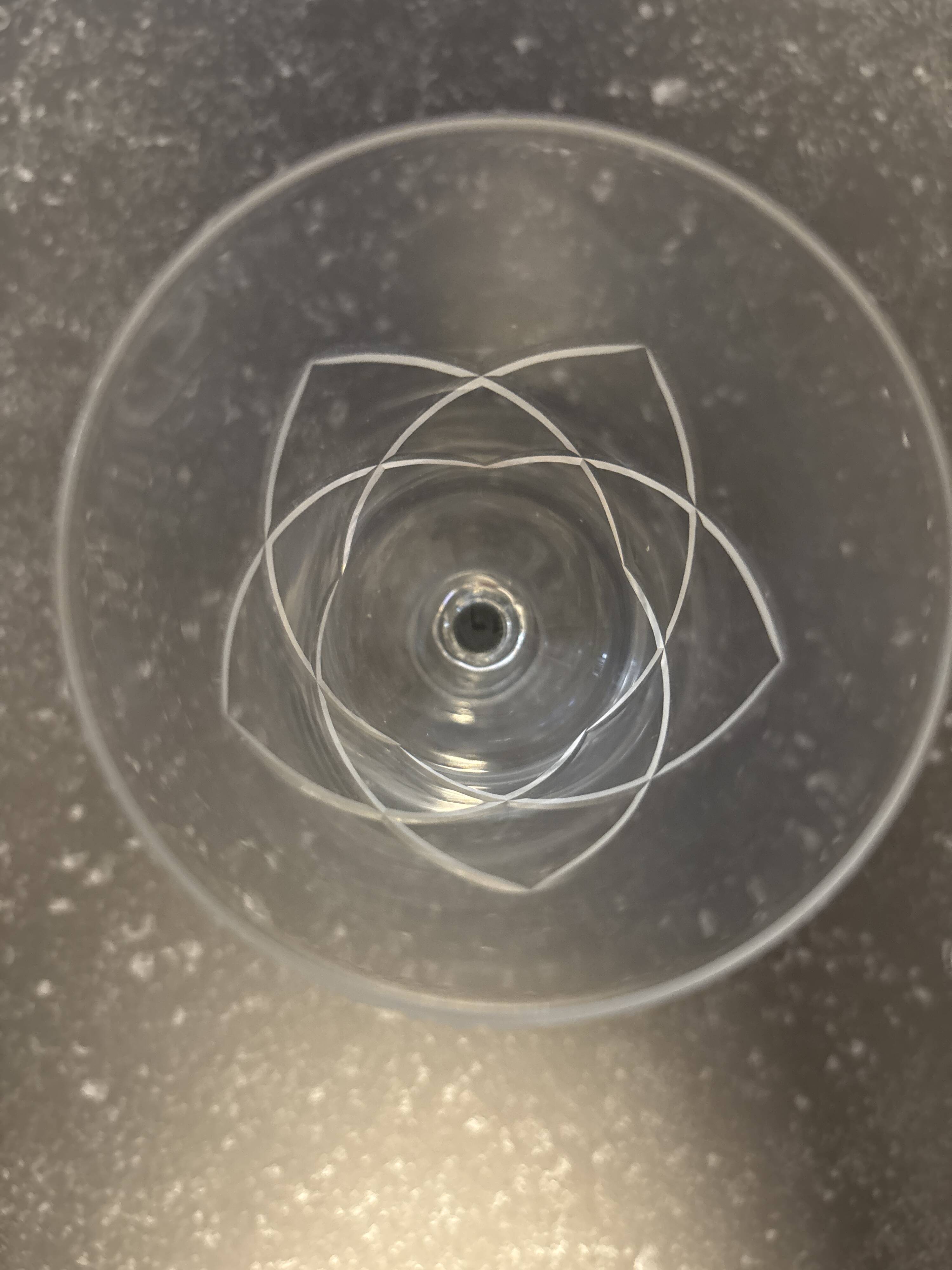 Crystal wine glass