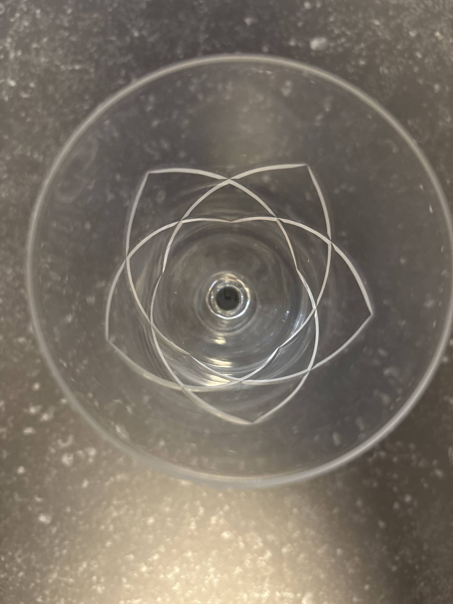 Crystal wine glass