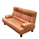 Scandinavian 2-seater canapé in genuine leather from De Sede, Switzerland, 150cm.