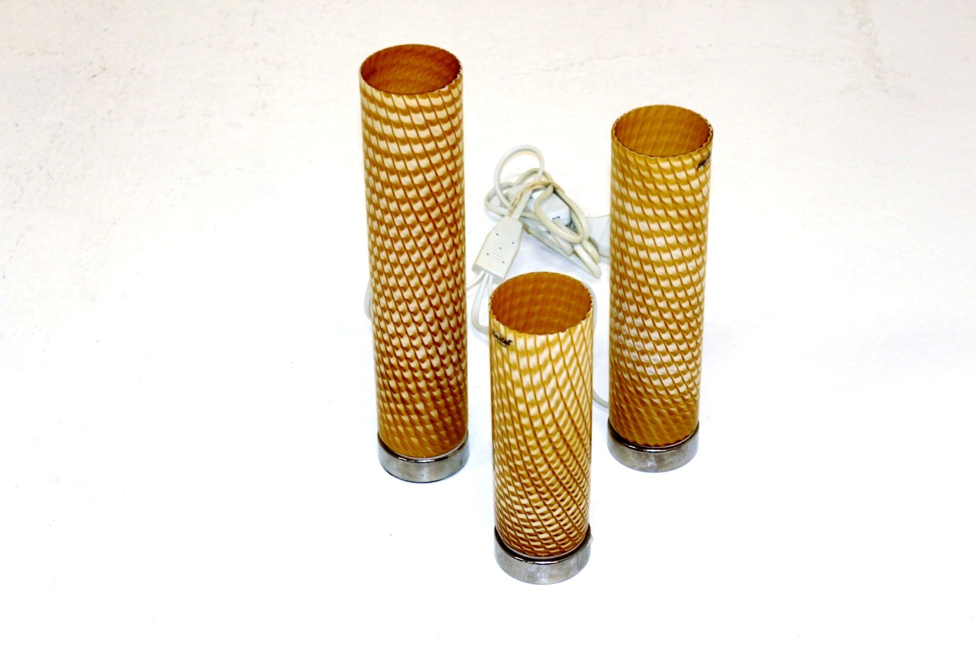 Metal and glass table lamp, Bergborms, Sweden, 1970