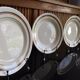 4 flat plates in earthenware, St Amand, Newton service