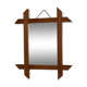 Blonde wooden barber mirror