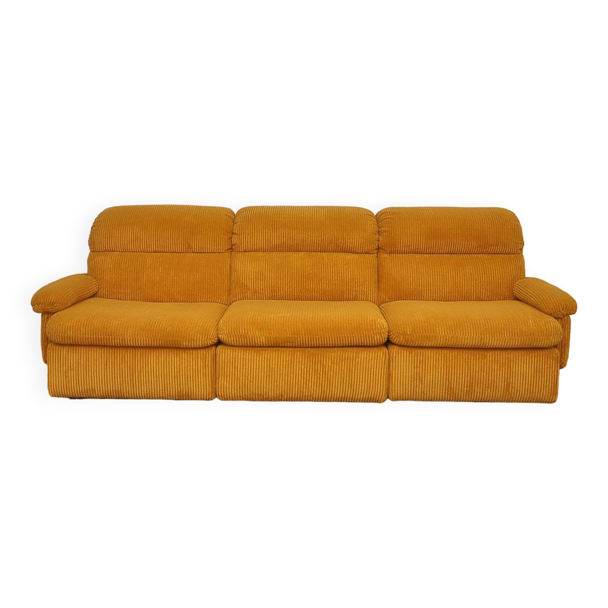 Corduroy modular sofa, 1970s, set of 3