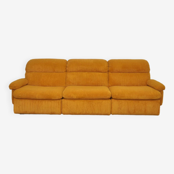 Corduroy modular sofa, 1970s, set of 3