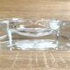 Large Solid Crystal Ashtray France JG Durand Modern Design Art Deco Loft