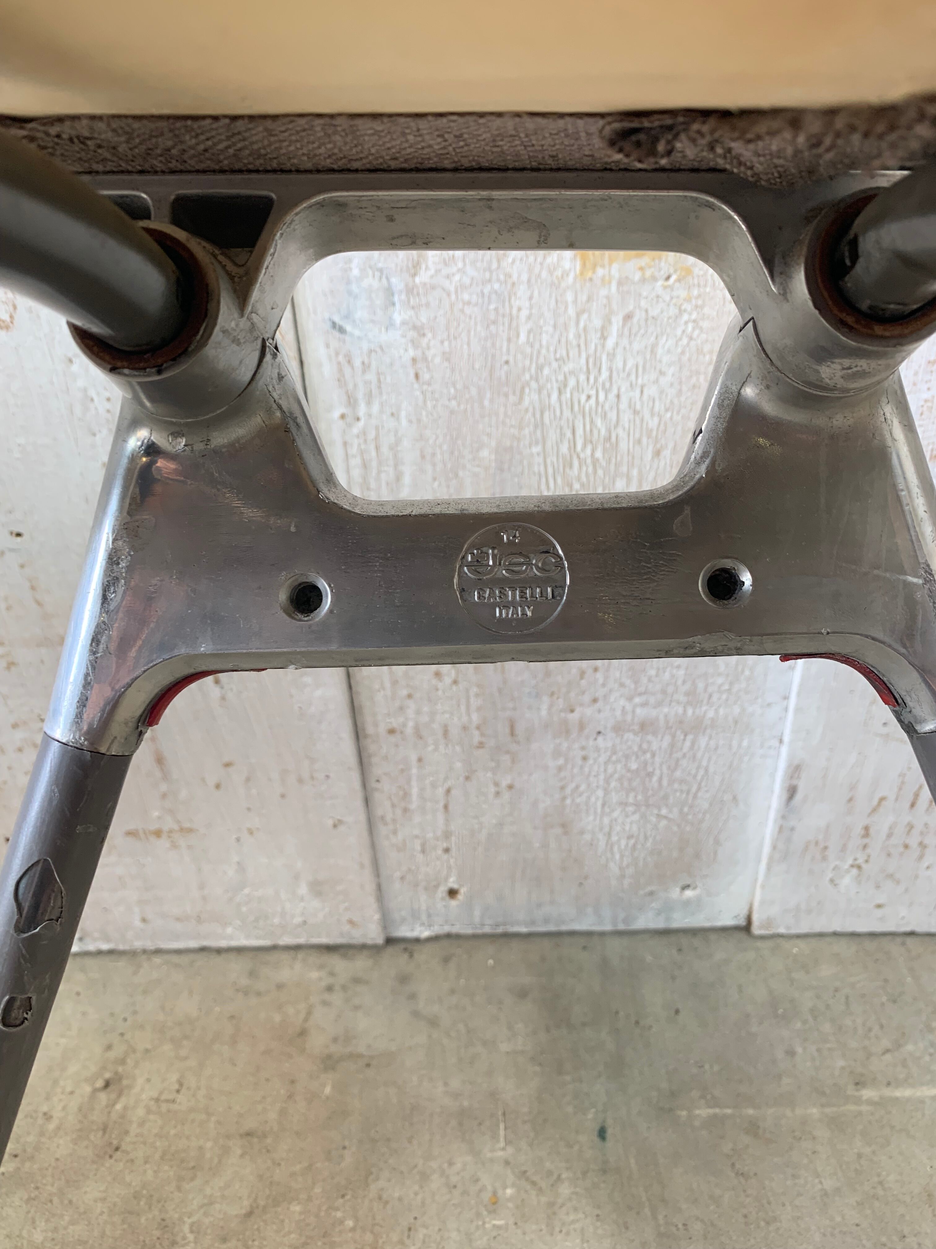 Series of 4 chairs by Piretti Giancarlo, Castelli