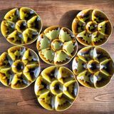 Set of 6 Gien oyster or shellfish plates
