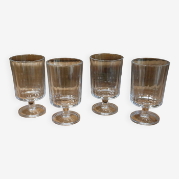 4 verres à vin cavalier striés Luminarc