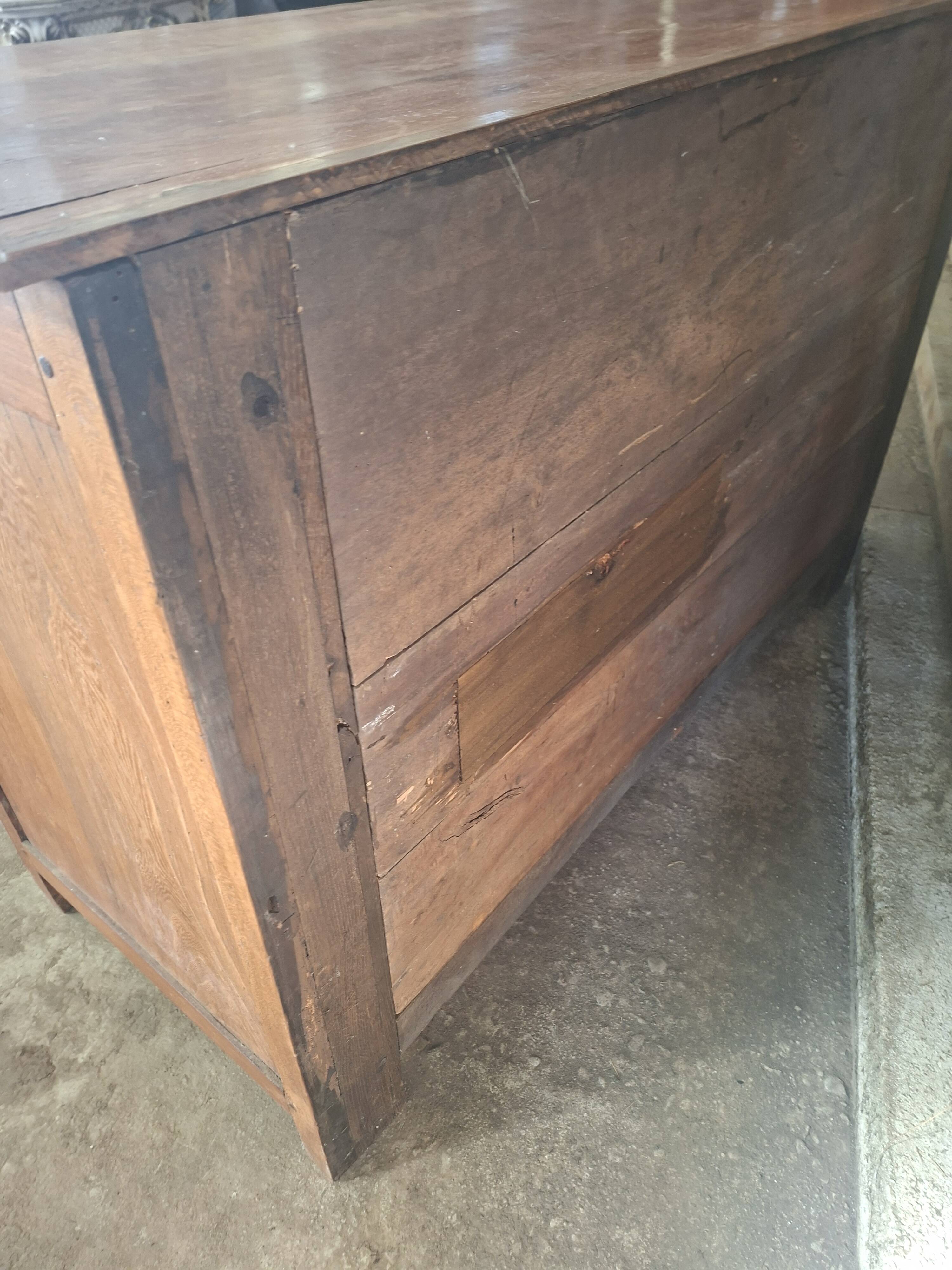 Louis XVI period commode in solid cherry wood (ombp)