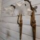 Louis xvi style wall lights in bronze (pair)