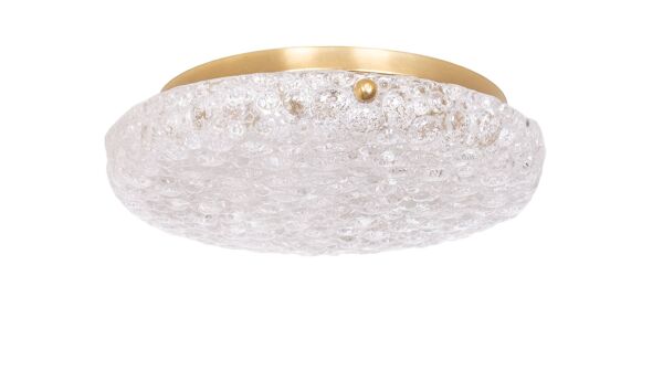 Plafonnier en verre à bulles Hillebrand Murano des années 1970, Allemagne