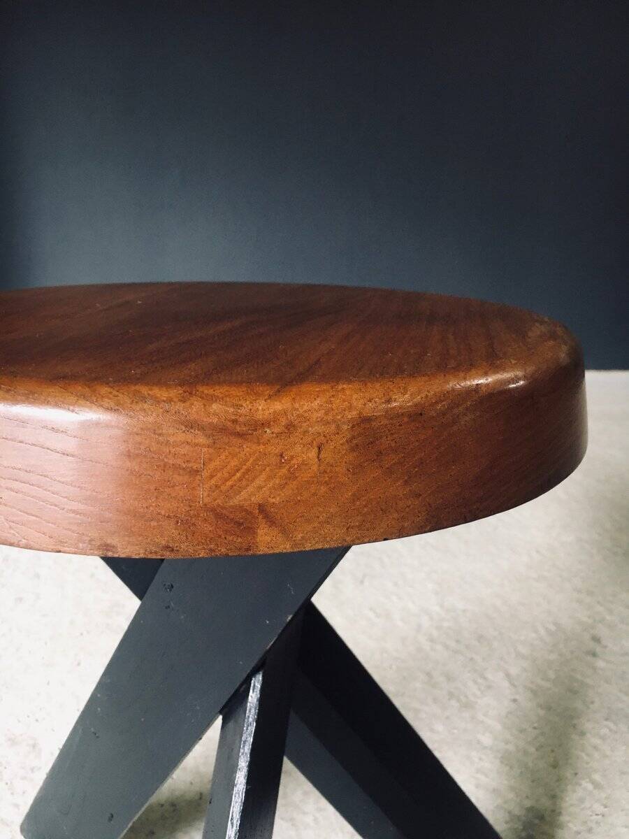 Modernist S31 Stool by Pierre Chapo, France, 1970s