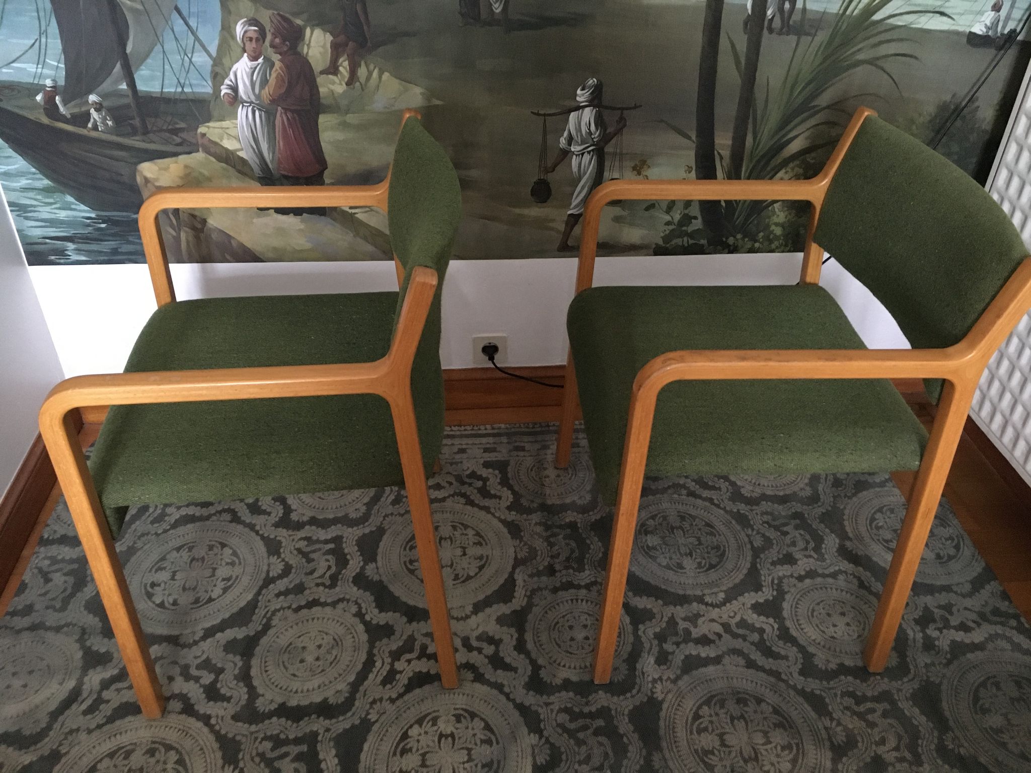 Curved wooden chairs by Wilhelm Ritz for Wilkhahn 1960/1970 - Set of 2