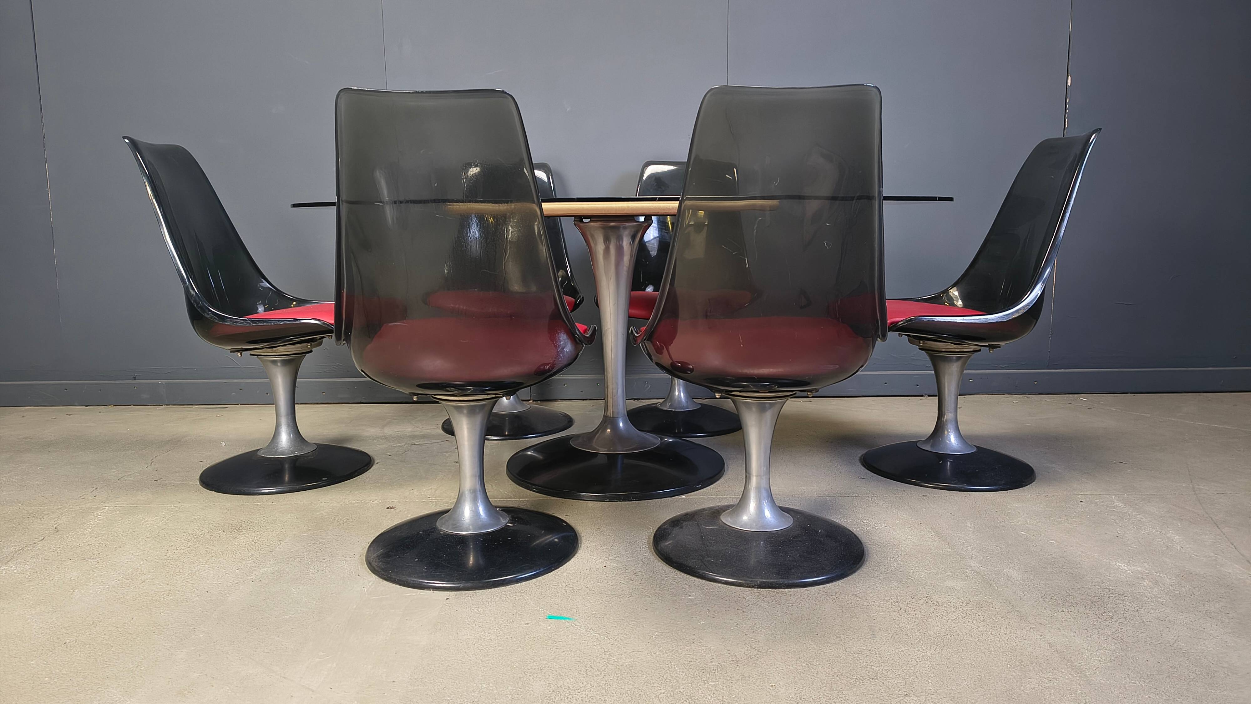Space age dining set by Chromcraft, 1970s