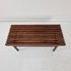 Banc en bois à lattes italien / table basse, 20e siècle