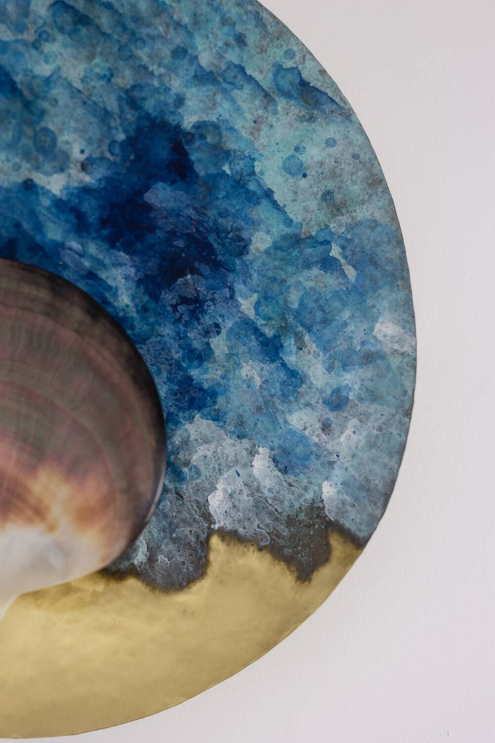 Pair of wall lights model "black mother-of-pearl". Contemporary work.