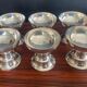 Série 6 coupes à glace vintage en métal argenté et poinçonnées